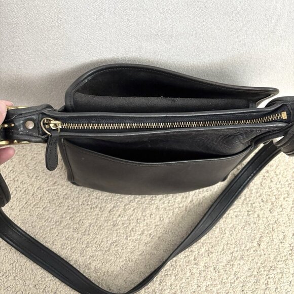 Coach Black Vintage Legacy Flap Bag Crossbody Leather Purse - Picture 3 of 14